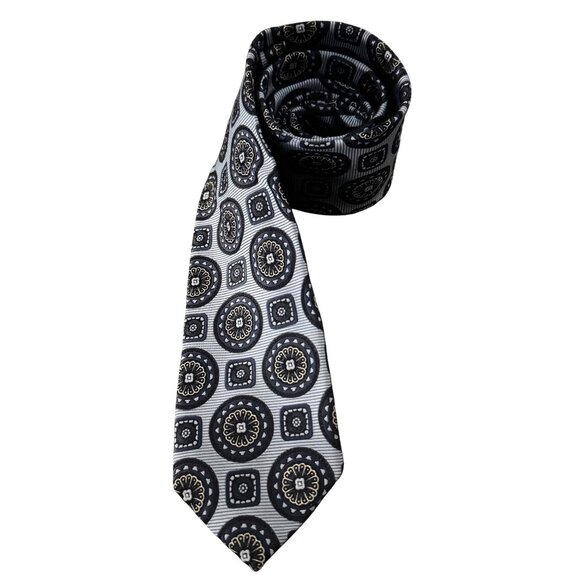JOS. A. Bank Heritage Collection Mens 100% Silk Necktie Medallion Pattern - Picture 1 of 8